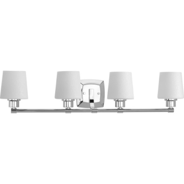 Progress Lighting Glance 4-Light Bath Vanity Light - 120V - Polished Chrome