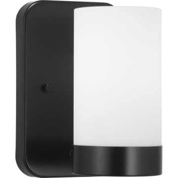 Progress Lighting Elevate 1-Light Bath Vanity Sconce - 120V - Matte Black