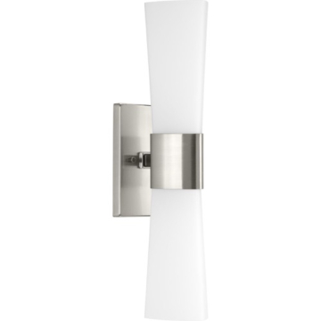 Progress Lighting Zura 2-Light Bath Vanity Light - 120V - Brushed Nickel
