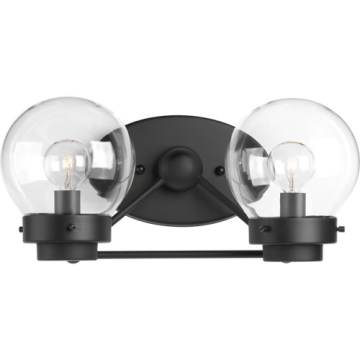 Progress Lighting Spatial 2-Light Bath Vanity Light - 120V - Matte Black