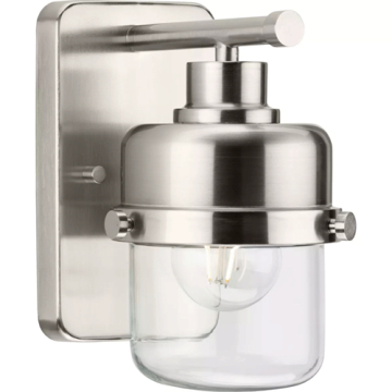 Progress Lighting Beckner 1-Light Bath Vanity Light - 120V - Brushed Nickel