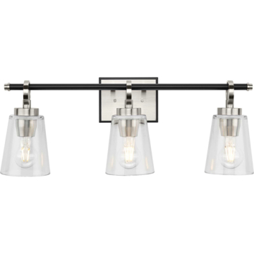 Progress Lighting Cassell 3-Light Bath Vanity Light - 120V - Brushed Nickel