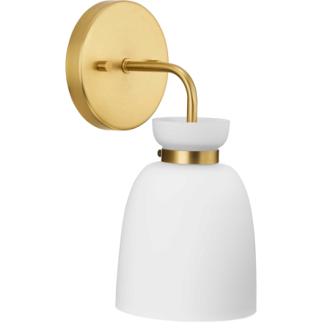 Progress Lighting Lexie 1-Light Bath Vanity Sconce - 120V - Brushed Gold
