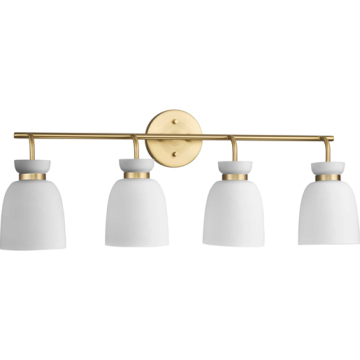 Progress Lighting Lexie 4-Light Bath Vanity Light - 120V - Brushed Gold