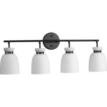 Progress Lighting Lexie 4-Light Bath Vanity Light - 120V - Matte Black