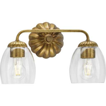 Progress Lighting Quillan 2-Light Bath Vanity Light - 120V - Gold Ombre