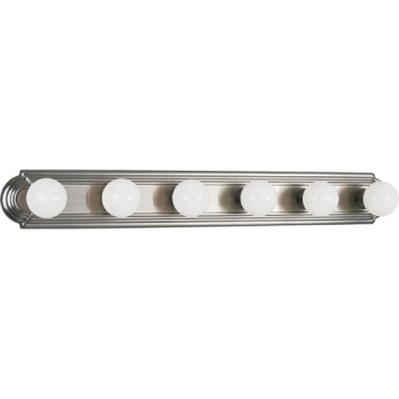 Progress Lighting Broadway 6-Light Bath Vanity Light - 120V - Brushed Nickel