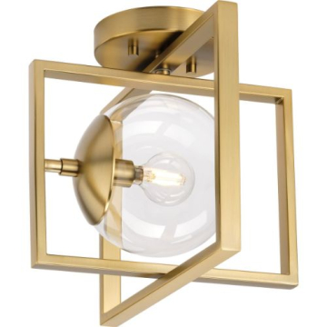 Progress Lighting Atwell Semi-Flush Light - 120V - Brushed Bronze