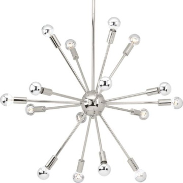 Progress Lighting Ion 24" 16-Light Chandelier - 120V - Polished Nickel