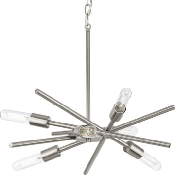 Progress Lighting Astra 23" 6-Light Chandelier - 120V - Brushed Nickel