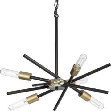 Progress Lighting Astra 23" 6-Light Chandelier - 120V - Antique Bronze
