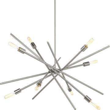 Progress Lighting Astra 43" 8-Light Chandelier - 120V - Brushed Nickel
