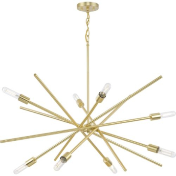 Progress Lighting Astra 43" 8-Light Chandelier - 120V - Satin Brass