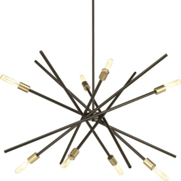 Progress Lighting Astra 43" 8-Light Chandelier - 120V - Antique Bronze