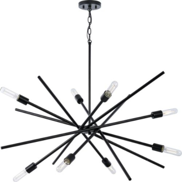 Progress Lighting Astra 43" 8-Light Chandelier - 120V - Matte Black