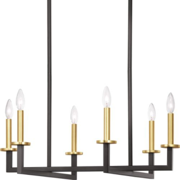 Progress Lighting Blakely 6-Light Chandelier - 120V - Graphite