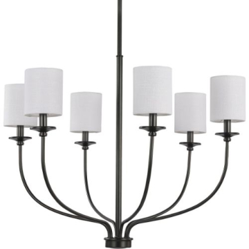 Progress Lighting Bonita 6-Light Chandelier - 120V - Matte Black