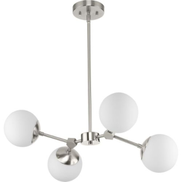Progress Lighting Haas 4-Light Chandelier - 120V - Brushed Nickel