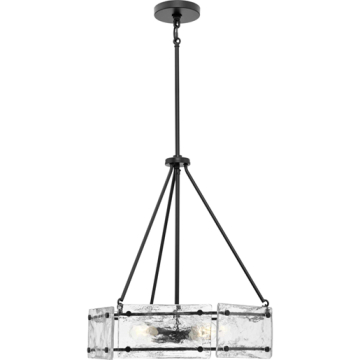 Progress Lighting Rivera 4-Light Chandelier - 120V - Matte Black