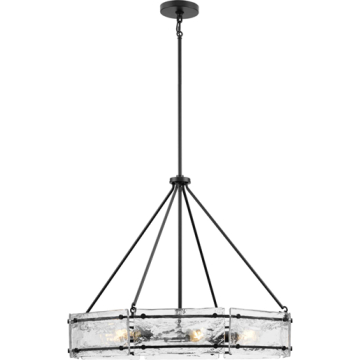 Progress Lighting Rivera 6-Light Chandelier - 120V - Matte Black