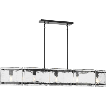 Progress Lighting Rivera 5-Light Linear Chandelier - 120V - Matte Black