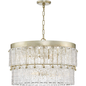 Progress Lighting Chevall 6-Light Chandelier - 120V - Gilded Silver
