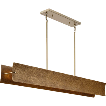 Progress Lighting Lusail 8-Light Linear Island Chandelier - 120V - Soft Gold