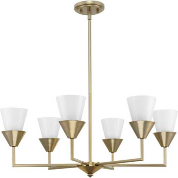 Progress Lighting Pinellas 6-Light Chandelier - 120V - Soft Gold