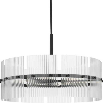 Progress Lighting Seville 6-Light Contemporary Chandelier - 120V - Matte Black