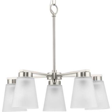 Progress Lighting Tanner 5-Light Transitional Chandelier - 120V - Brushed Nickel