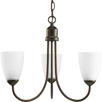 Progress Lighting Gather 19" 3-Light Chandelier - 120V - Antique Bronze