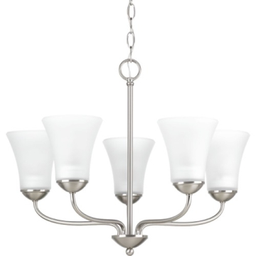 Progress Lighting Classic 22" 5-Light Chandelier - 120V - Brushed Nickel