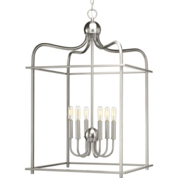 Progress Lighting Assembly Hall 6-Light Pendant - 120V - Brushed Nickel