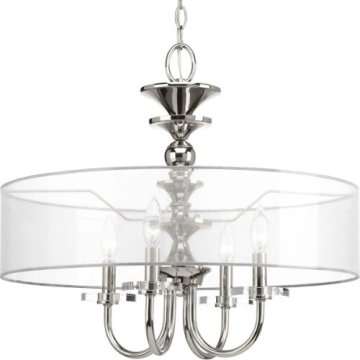 Progress Lighting Marche 4-Light Pendant - 120V - Polished Nickel