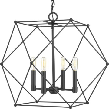 Progress Lighting Spatial 4-Light Pendant - 120V - Matte Black