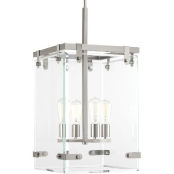 Progress Lighting Glayse 4-Light Pendant - 120V - Brushed Nickel