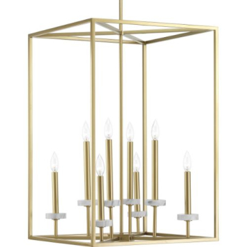 Progress Lighting Palacio 8-Light Chandelier - 120V - Vintage Gold