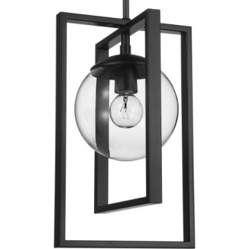 Progress Lighting Atwell Square 1-Light Pendant - 120V - Matte Black