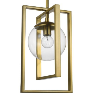 Progress Lighting Atwell Square 1-Light Pendant - 120V - Brushed Bronze