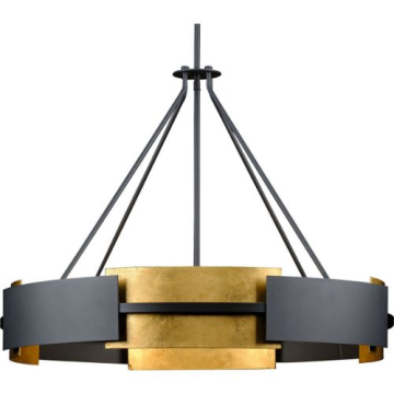Progress Lighting Lowery 32" 6-Light Pendant - 120V - Textured Black