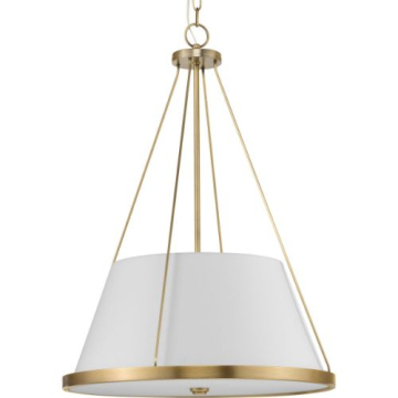 Progress Lighting Saffert 3-Light Pendant - 120V - Vintage Brass