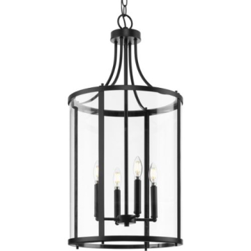 Progress Lighting Gilliam 4-Light Pendant - 120V - Matte Black