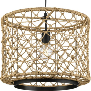Progress Lighting Chandra 1-Light Pendant - 120V - Matte Black