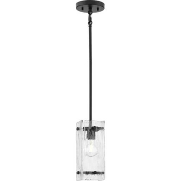 Progress Lighting Rivera 1-Light Pendant - 120V - Matte Black