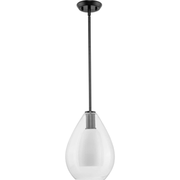 Progress Lighting Carillon 1-Light Pendant - 120V - Matte Black