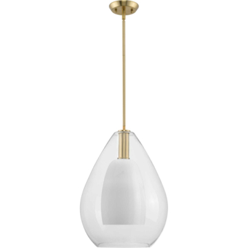 Progress Lighting Carillon 1-Light Large Pendant - 120V - Brushed Gold