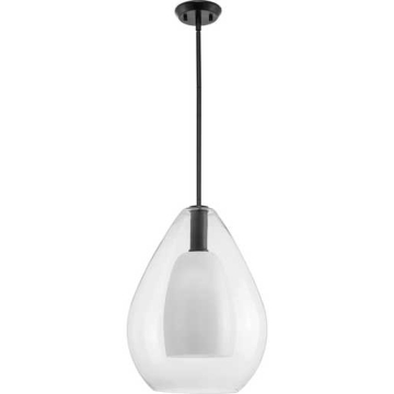 Progress Lighting Carillon 1-Light Large Pendant - 120V - Matte Black