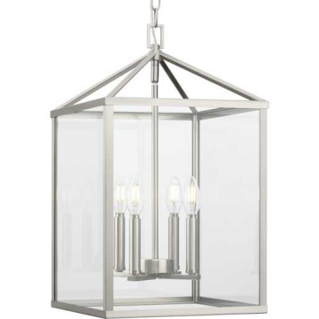 Progress Lighting Hillcrest 4-Light Pendant - 120V - Brushed Nickel