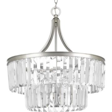 Progress Lighting Glimmer 5-Light Pendant - 120V - Silver Ridge