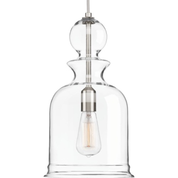 Progress Lighting Staunton 17" 1-Light Pendant - 120V - Brushed Nickel